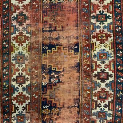 Antq Handmade Kazak Fringed Wool Rug
