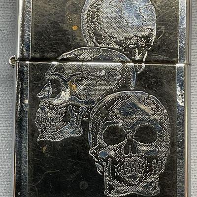 Vintage 1993 Zippo AADLP Skull Lighter
