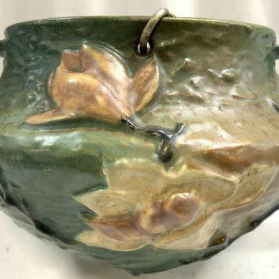 Vintage Roseville Pottery Magnolia Hanging Planter

