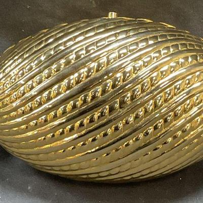 Vintage Saks Fifth Avenue Gold Tone Clutch Italy
