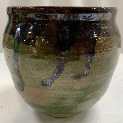 W SALTER Signed Vtg Hand Crafted Ceramic Planter
