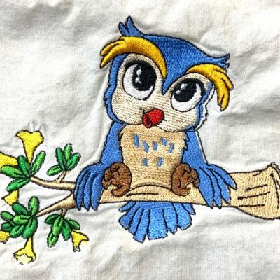 Vintage Embroidery Of Bird On Cloth
