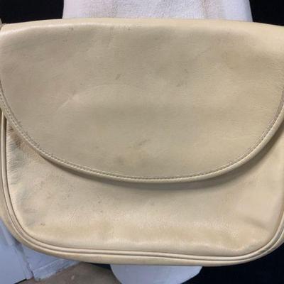 COACH TOWANNY Cream Leather Purse Handbag
