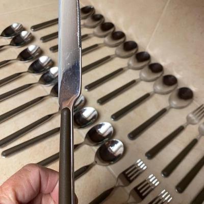 MEPRA ITALY Italian Stainless Steel Tobacco Brown Flatware Set