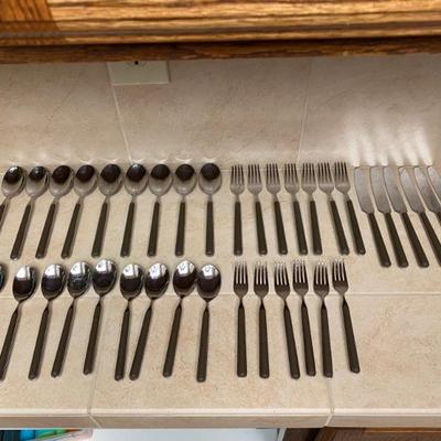MEPRA ITALY Italian Stainless Steel Tobacco Brown Flatware Set