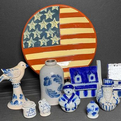 Eldreth Pottery - Vintage Blue Salt Glazed