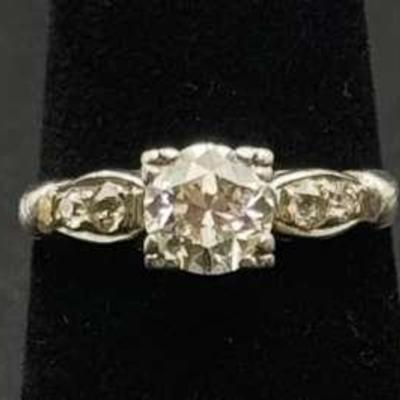 14K White Gold Ring, Size 5