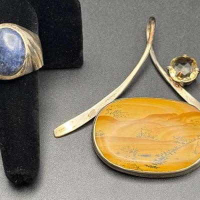 Sterling And Natural Stone Jewelry