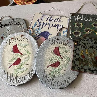 Seasonal Slate Stone Wall Decor 