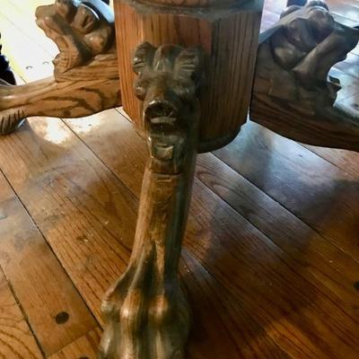 19th century Gothic Revival dining table $395
42" round with 20" leaf X 30 1/2"