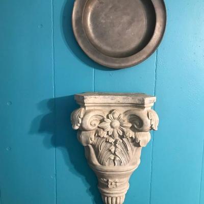 pewter plate $32
corbel $18