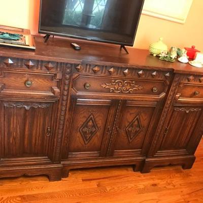 19th Century Gothic Revival sideboard $395
72 X 22 X 38"
