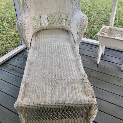 faux wicker chaise $45 as is
64" long