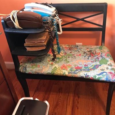 vintage telephone bench and table $55
20" wide