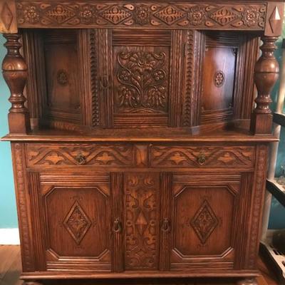 19th century Gothic Revival sideboard $395
51 1/2 X 18 X 60"