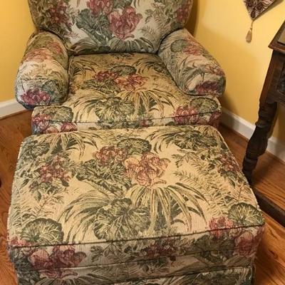 Michael Thomas armchair and ottoman $265