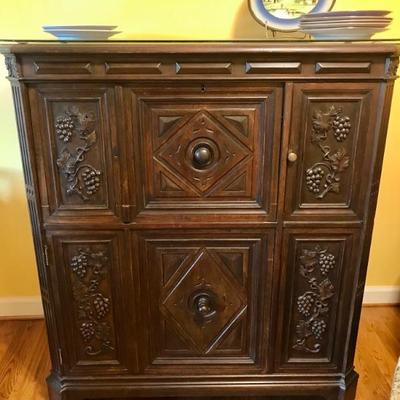 19th Century Gothic Revival cabinet $300
45 X 25 1/2 X 50 1/2"