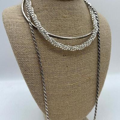 Three Sterling Necklaces