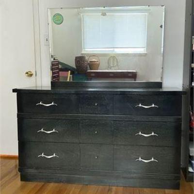 Olive Green Mirrored Dresser .jpg