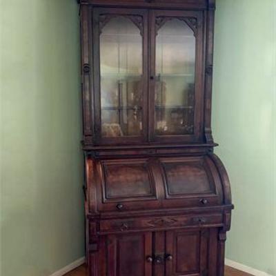 Victorian Cylinder Secretary Desk .jpg