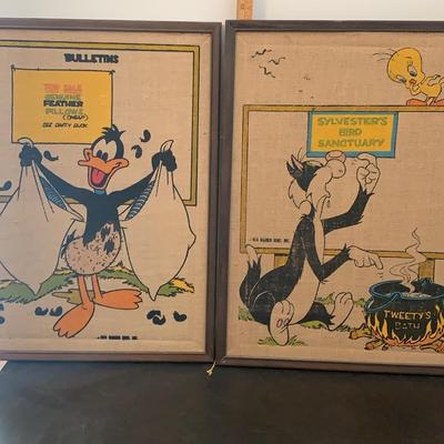 Framed Daffy Duck And Sylvester Wall Art