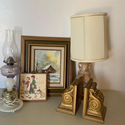 Lamps, Pictures & Book Ends 
