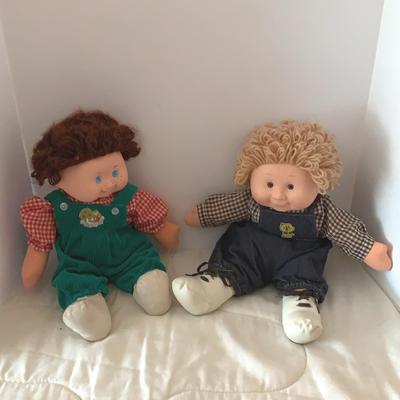 2 Vintage Fruit Kids Dolls 