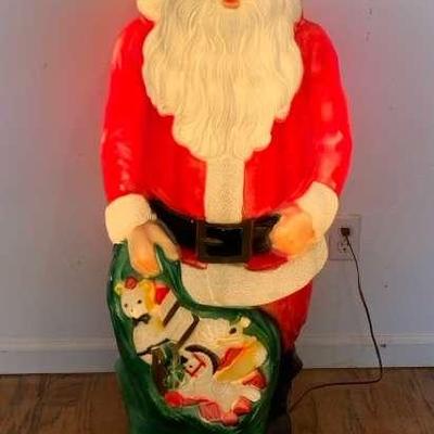 Vintage Blow Mold Light Up Santa 