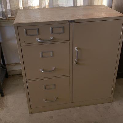 Cole And Steel, Vintage Metal Filing Cabinet