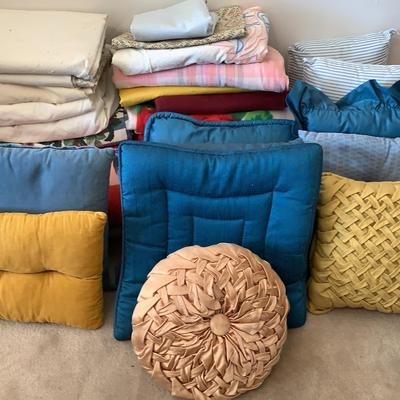 Assorted Linens And Pillows