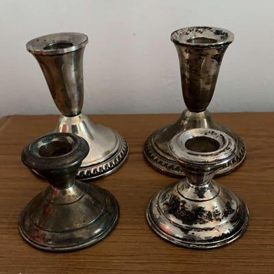 Weighted Sterling Silver Candleholders ￼