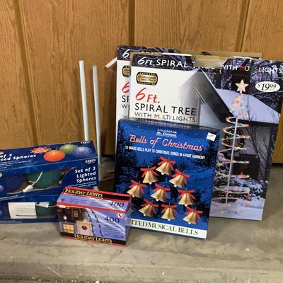 Christmas Spiral Tree, Musical Bells And More