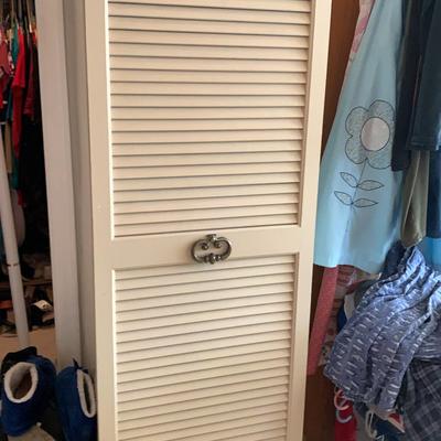 Metal Cabinet  With Wood Front Door