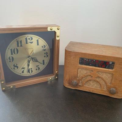 Vintage Clock And Radio