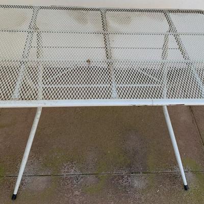 White Metal Patio Table