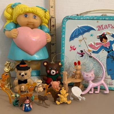 Vintage Mary Poppins Metal Lunchbox and 80s Toys