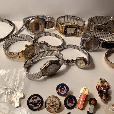 Pins And Wrist Watches