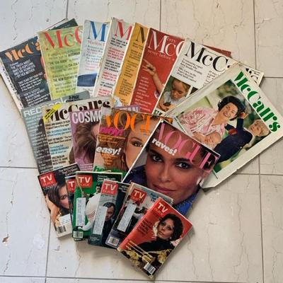 Vintage Mccalls And Vogue Magazines And Tv Guides