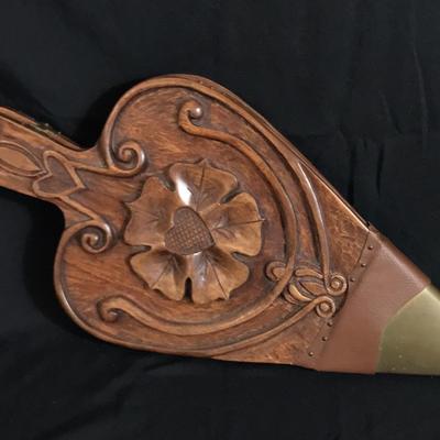 Carved Wood Fireplace Bellows
