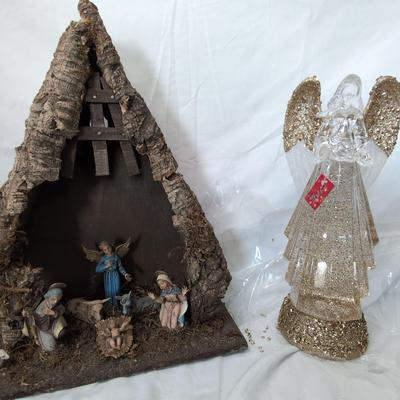 Angel And Nativity Scene