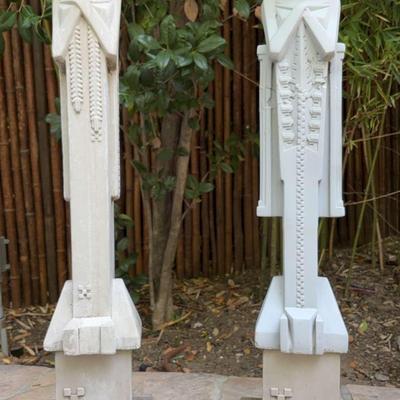 Pair of Frank Lloyd Wright Collection Garden Sculptures | Cast Stone Midway Garden Sprites