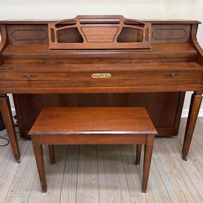 Schafer & Sons Upright Piano And Metronome 