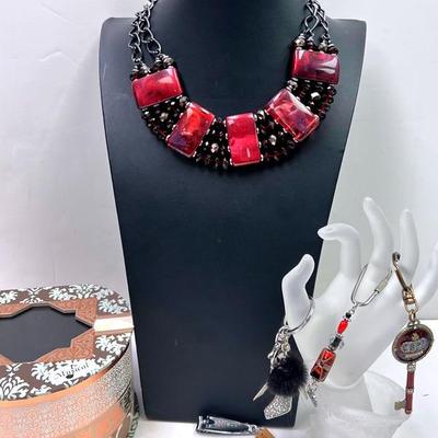 “Ganz” Ruby Red Necklace and More
