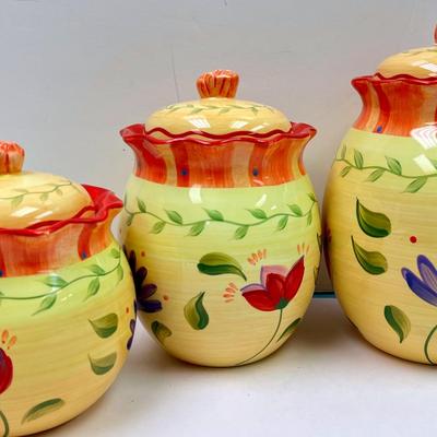 “Pfaltzgraff” Napoli Lidded Canisters 