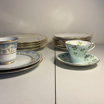 Haviland France Plates, Aynsley England Cup & Saucer, Noritake Japan Plates & Tea Cup
