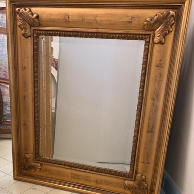 French-inspired Gilded Foyer Bevelled Mirror, Large