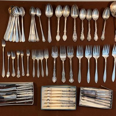 Sterling Silver Butter Knives, Stainless Steel & Silverplated Serving and Fish Knives, Antique