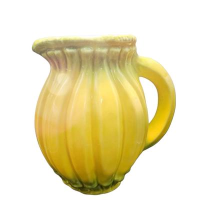 Vintage Olefaire Majolica Pottery Pitcher – Yellow & Green Banana-Inspired Design