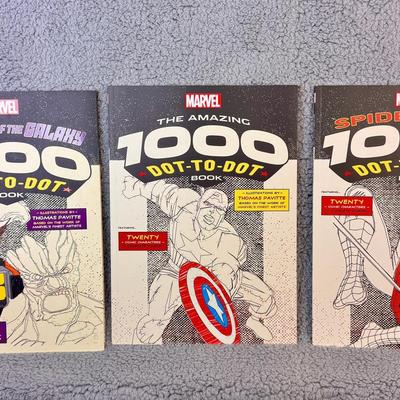 Marvel 1000 Dot-To-Dot Books Drawing Art
