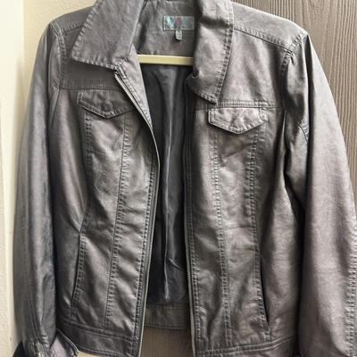 1990s Faux Leather Outer Shell Jacket Size Medium 